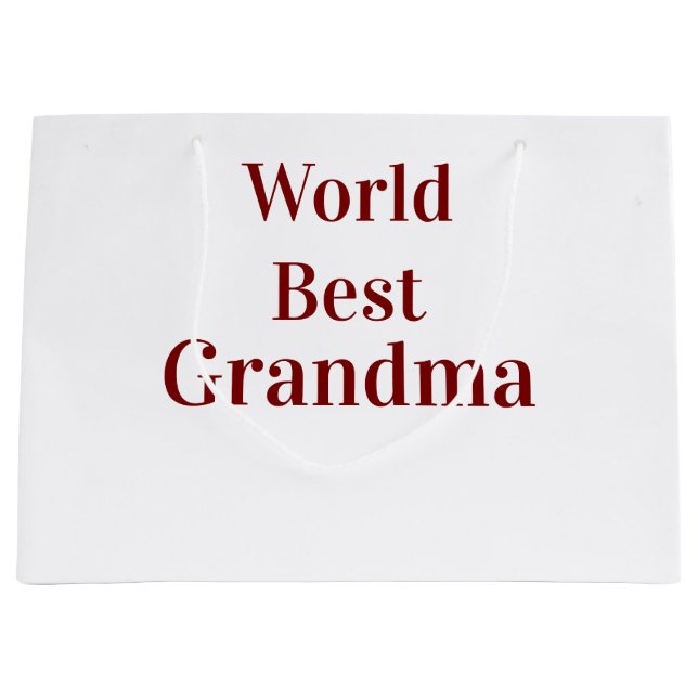 Weltbeste Oma Großmutter Großeltern pink n Große Geschenktüte (Vorderseite)