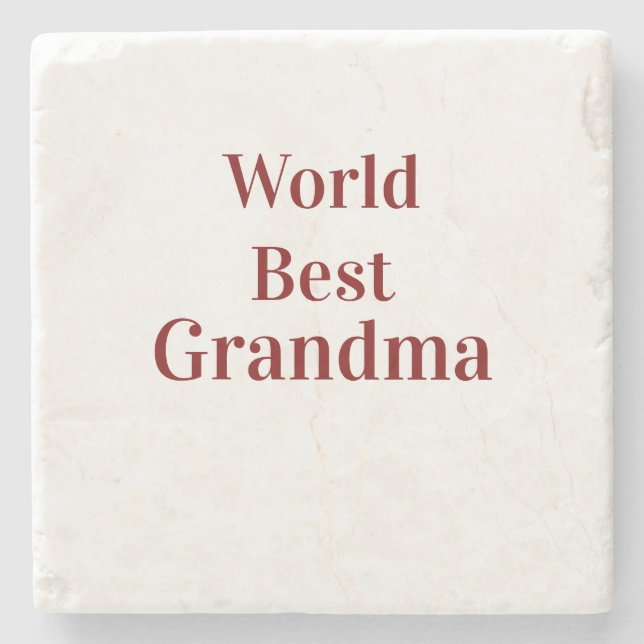 Weltbeste Oma Großmutter Großeltern pink n Steinuntersetzer (Vorderseite)