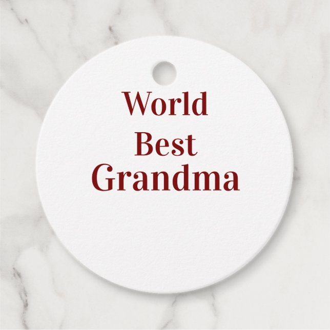 Weltbeste Oma Großmutter Großeltern rosa n Geschenkanhänger (Vorderseite)
