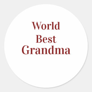 Weltbeste Oma Großmutter Großeltern rosa n Runder Aufkleber