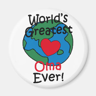 Weltbeste Oma Herz Magnet