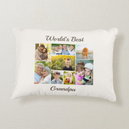 Weltbeste Opa 8 FotoCollage Dekokissen