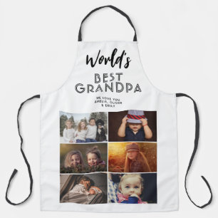 Weltbeste Opa Custom 6 FotoCollage Schürze