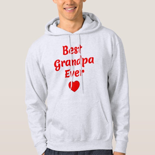 Weltbeste Opa je (Liebe Herz, Großes Geschenk) Hoodie (Vorderseite)