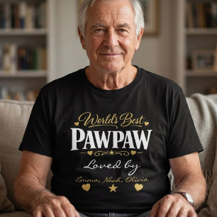 Weltbeste Papaya Benutzerdefinierte Enkelkinder Na T-Shirt