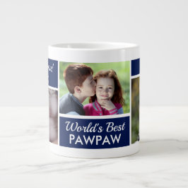 Weltbeste Pawpaw Foto Collage Riesenkaffee-Tasse Jumbo-Tasse