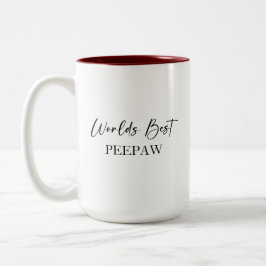 Weltbeste Peepaw- und beliebteste personalisierte  Zweifarbige Tasse