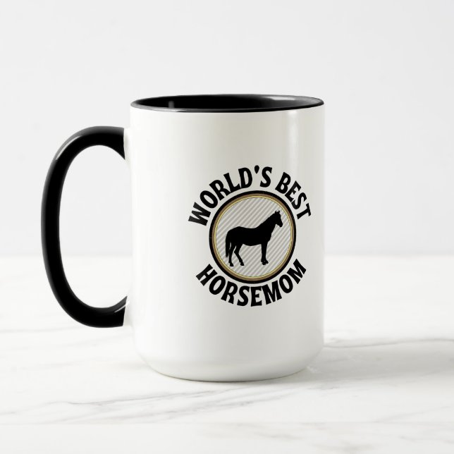 Weltbeste Pferdemutter Tasse (Links)