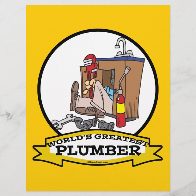 WELTBESTE PLUMBER III MÄNNER CARTOON FLYER (Vorne)