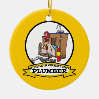 WELTBESTE PLUMBER III MÄNNER CARTOON KERAMIK ORNAMENT