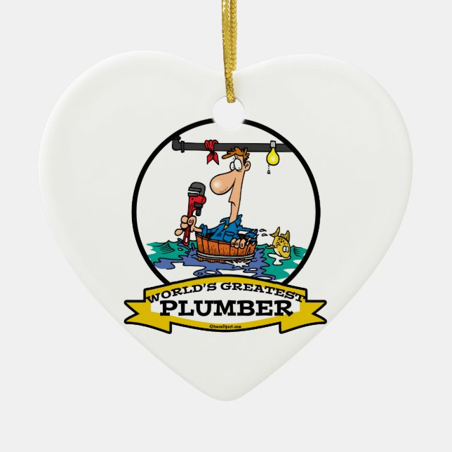 WELTBESTE PLUMBER IV CARTOON KERAMIKORNAMENT (Vorne)