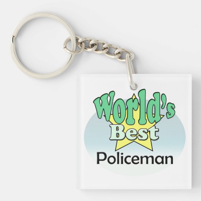 Weltbeste Polizist Schlüsselanhänger (Vorderseite)