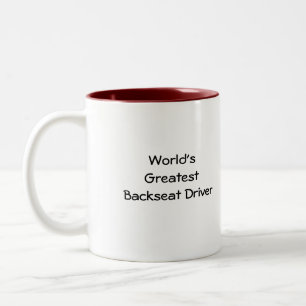 Weltbeste Rücksitzfahrer-Tasse Zweifarbige Tasse