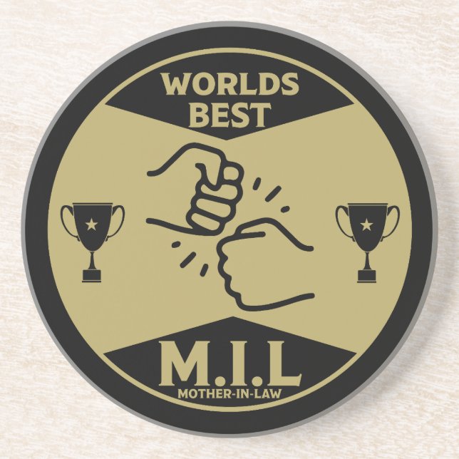 Weltbeste Schwiegermutter Getränkeuntersetzer (Vorne)