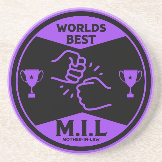Weltbeste Schwiegermutter Getränkeuntersetzer (Vorne)