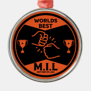 Weltbeste Schwiegermutter Ornament Aus Metall