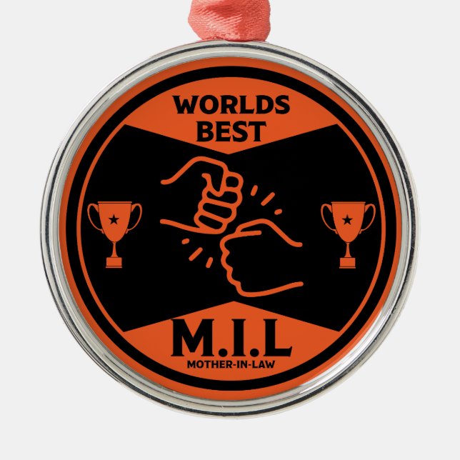 Weltbeste Schwiegermutter Ornament Aus Metall (Vorne)