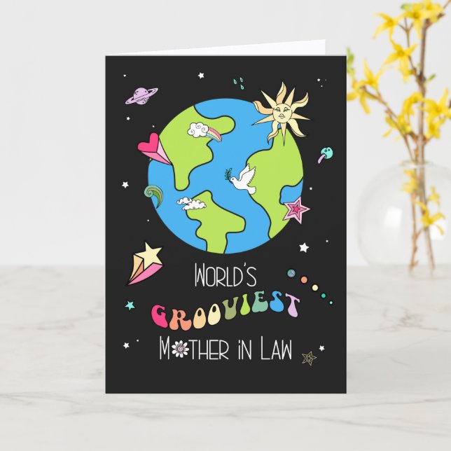 Weltbeste Schwiegermutter zum Muttertag Karte (Gelbe Blume)
