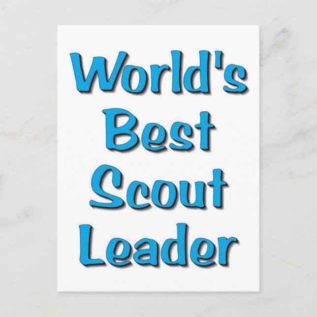 Weltbeste Scout Leader-Ware Postkarte (Vorderseite)