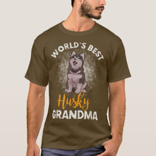 Weltbeste sibirische Husky Oma Funny Puppy Lo T-Shirt