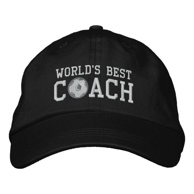 Weltbeste Soccer-Coach-Cap Bestickte Baseballkappe (Vorderseite)