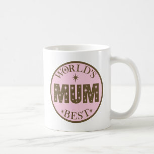 Weltbeste Stern-Kreis-Rosa-Mama-Tasse Kaffeetasse