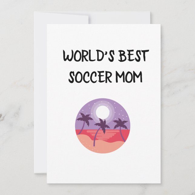 WELTBESTE SUPER-SOCCER-MAMA FEIERTAGSKARTE (Vorderseite)