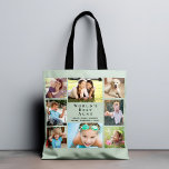 Weltbeste Tante 8 - Collage Szene Grün<br><div class="desc">Ein nettes Geschenk für die beste Tante der Welt, diese 8 Foto Familie Foto Collage Salbeigrün tote Tasche kann mit acht Bildern von Nichten, Neffen, anderen Familienmitgliedern, Haustieren, etc. personalisiert werden. Personalisieren Sie den Ausdruck "Weltbeste Tante" und ob sie "Tante", "Tia" usw. genannt wird, und fügen Sie ihre Nichten- und...</div>