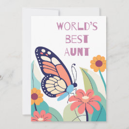 Weltbeste Tante Feiertagskarte