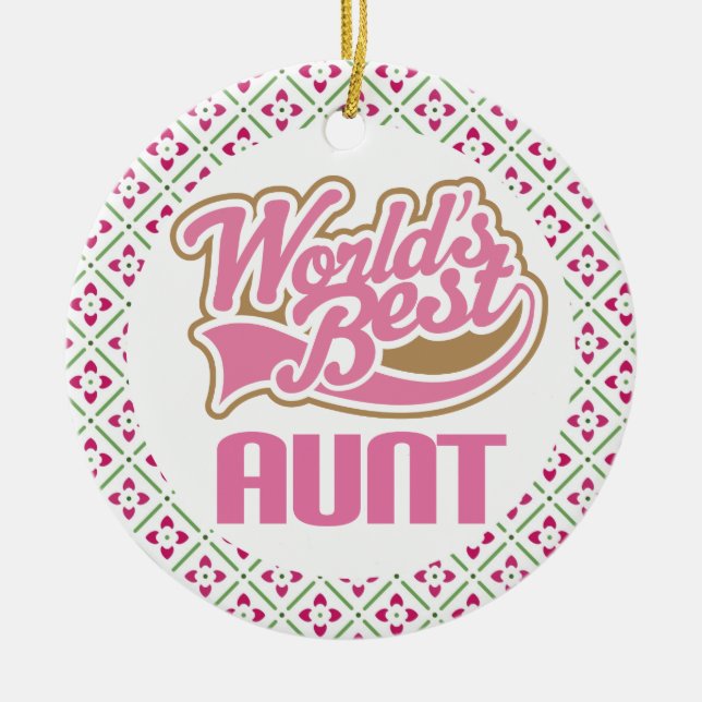 Weltbeste Tante Keepsake Ornament For Her (Vorne)