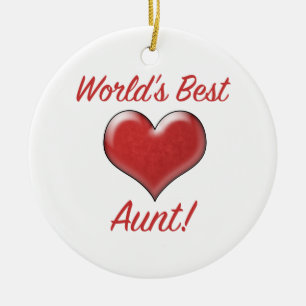Weltbeste Tante Keramik Ornament