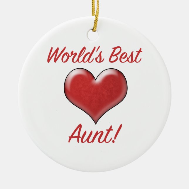Weltbeste Tante Keramik Ornament (Vorne)