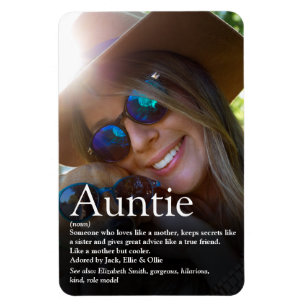 Weltbeste Tante, Tante Definition Foto Magnet