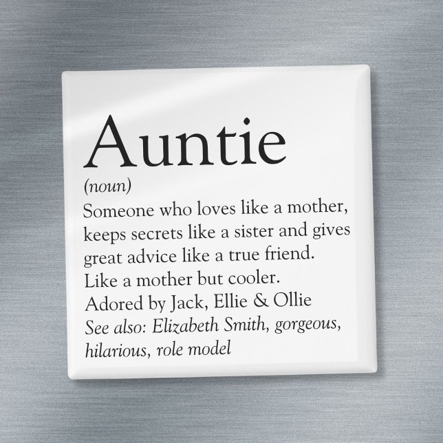 Weltbeste Tante, Tante Definition Magnet (Fun Best Ever Aunt Auntie Definition Quote Magnet)