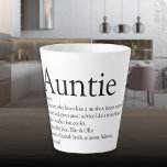 Weltbeste Tante, Tante Definition Milchtasse<br><div class="desc">Personalisieren Sie Ihre Lieblings-Tante oder Tante,  um ein einzigartiges Geschenk zu schaffen. Ein perfekter Weg,  ihr zu zeigen,  wie phantastisch sie jeden Tag ist. Entwickelt von Thisisnotme©</div>