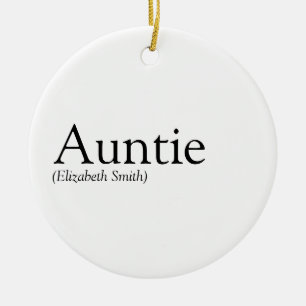 Weltbeste Tante, Tante, Definition von Tia Keramik Ornament