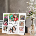 Weltbeste Tante und Onkel 8 Foto Collage White Fotoplatte<br><div class="desc">8 Foto Collage Plakette für die weltbeste Tante und Onkel. Ein personalisiertes Geschenk für die besonderen Menschen in Ihrem Leben.</div>