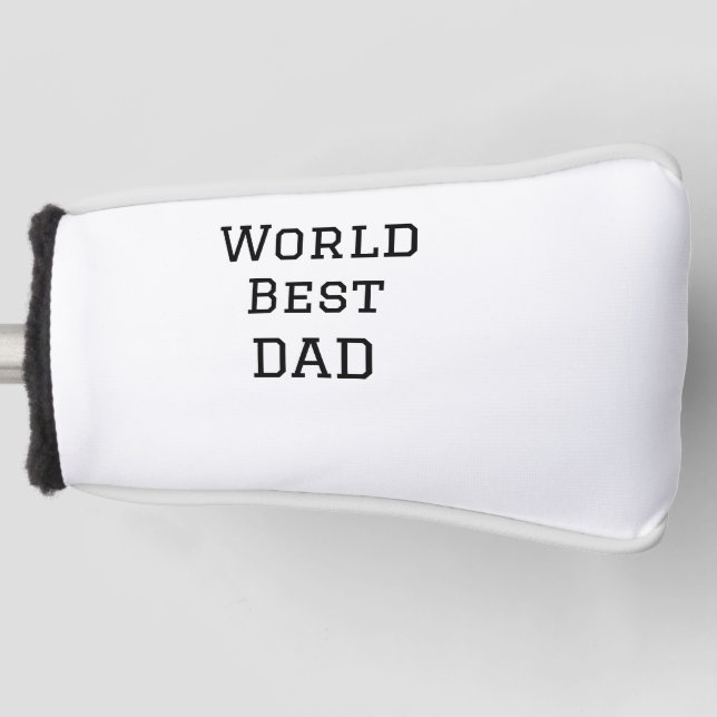 Weltbeste VATER FATHER fügen Texttext für Namenssp Golf Headcover (Vorderseite)