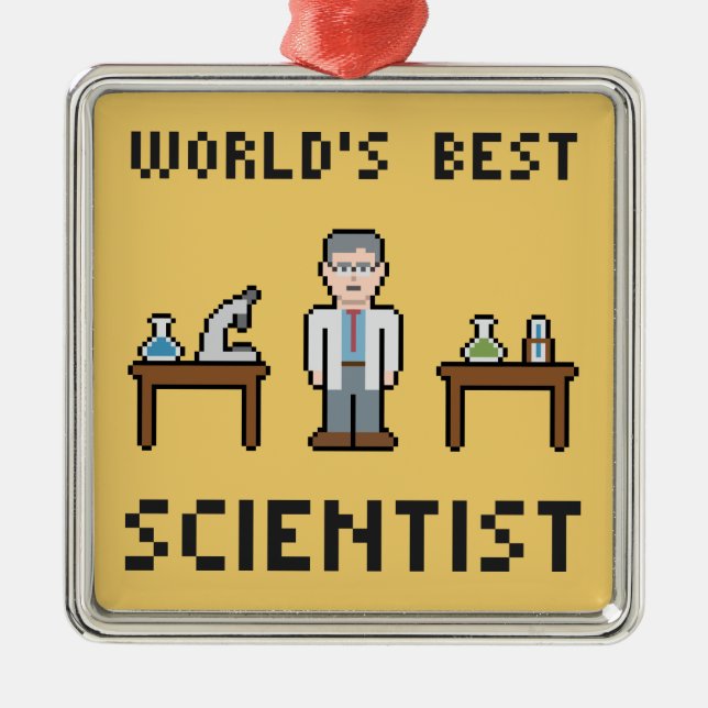 Weltbeste Wissenschaftler Silbernes Ornament (Vorne)