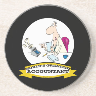 WELTBESTER ACCOUNTANT MEN CARTOON UNTERSETZER