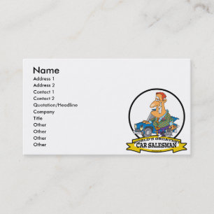 WELTBESTER AUTO SALESMAN II CARTOON VISITENKARTE