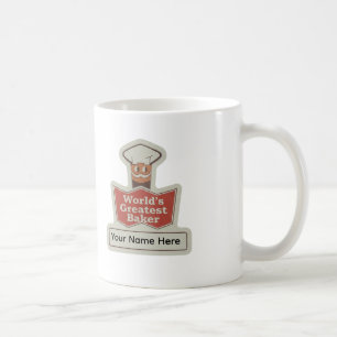 Weltbester Bäcker Retro-Cartoon-Tasse Kaffeetasse