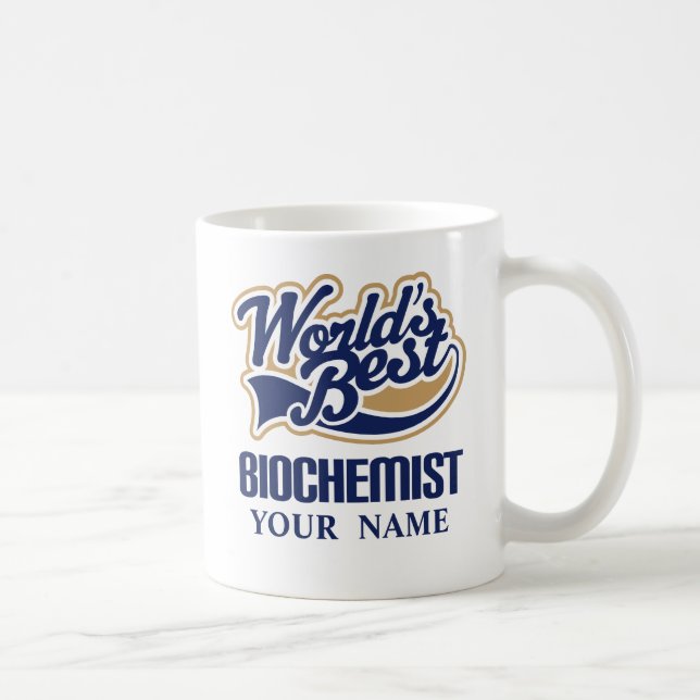 Weltbester Biochemiker-personalisierte Tasse (Rechts)