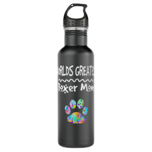 Weltbester Boxer Dog Mama Mutter Niedlicher Paw Pr Edelstahlflasche