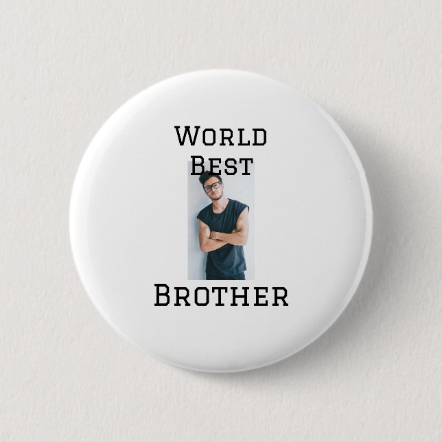 Weltbester Bruder fügt einfach den Text Sport hinz Button (Vorderseite)