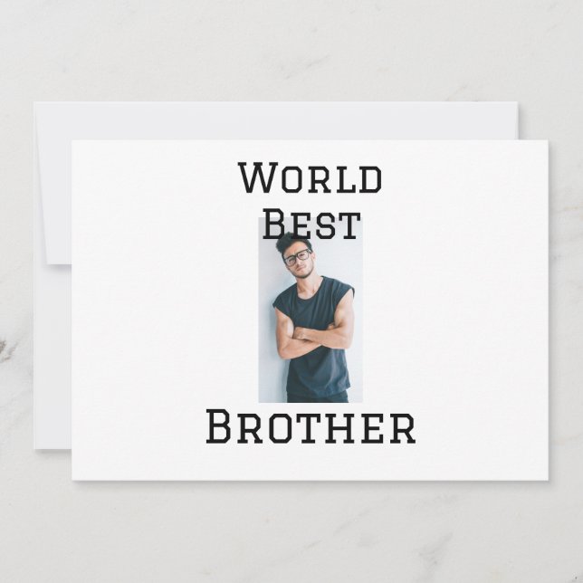 Weltbester Bruder fügt einfach den Text Sport hinz Einladung (Vorderseite)