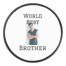 Weltbester Bruder fügt einfach den Text Sport hinz Eishockey Puck