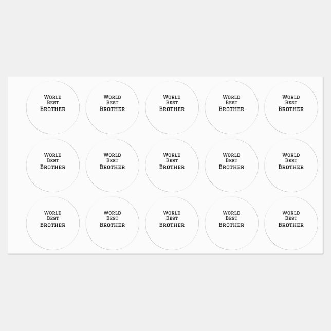 Weltbester Bruder fügt einfach den Text Sport hinz Etiketten (Blatt)