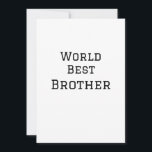 Weltbester Bruder fügt einfach den Text Sport hinz Feiertagskarte<br><div class="desc">Gestaltung</div>