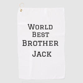 Weltbester Bruder fügt einfach den Text Sport hinz Golfhandtuch